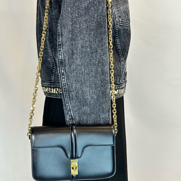 Celine 16 Chain Bag Black Satinated Calfskin - Picture 4 of 7